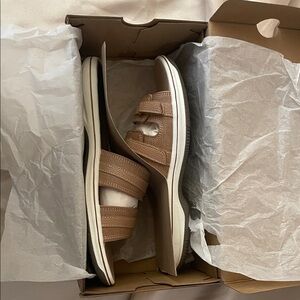 Clarks Warm Beige Sandals
